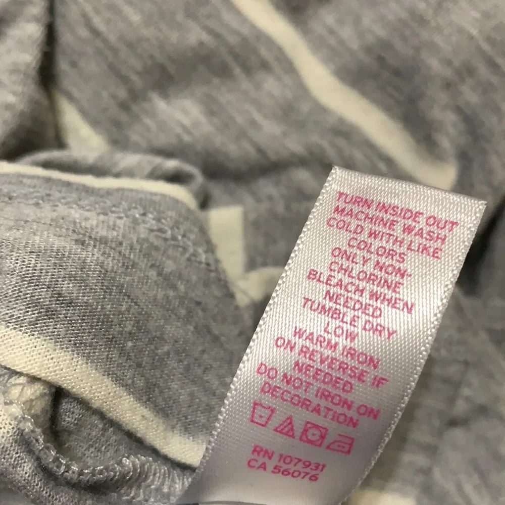 Justice Short Sleeve Top Size 10 Heather Gray‎ Pink